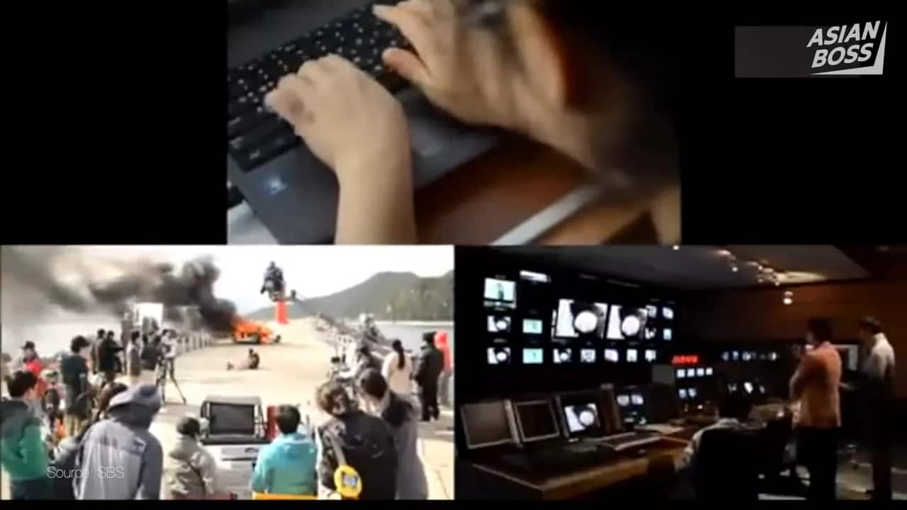 Зураг авалтын талбай ба хяналтын өрөөний холимог монтаж screenshot